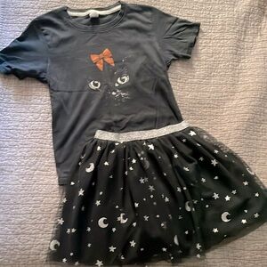 Girls Halloween Cat Outfit